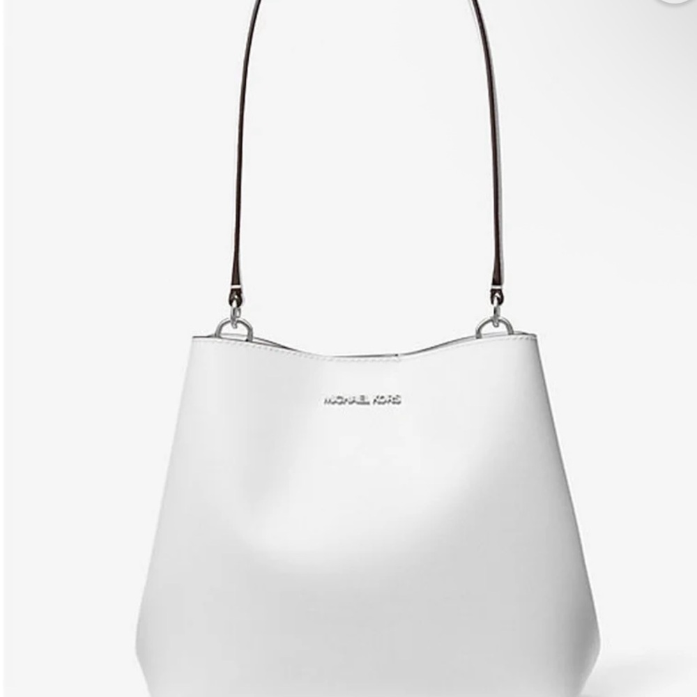 NWT Michael Kors White Shoulder Bag with Card Holder - Picture 4 of 9